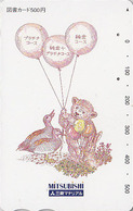 Carte Japon - LAPIN OURS Oiseau CANARD & Ballon - TEDDY BEAR DUCK Bird & Balloon Japan Prepaid Card - BÄR Karte - 152 - Conejos