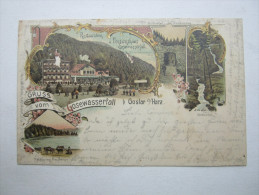 Goslar , Gasthof , Schöne Karte  1898 ,   Mit Marke + Stempel  , 2 Scans - Goslar