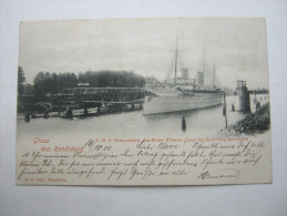 RENDSBURG   , Schöne Karte    Um 1900 ,  Mit Marke + Stempel                         , 2 Scans - Rendsburg