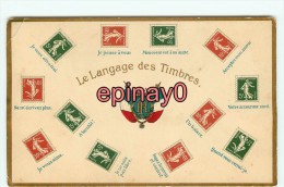 LANGAGE DES TIMBRES - Fantaisie - Drapeau - - Timbres (représentations)