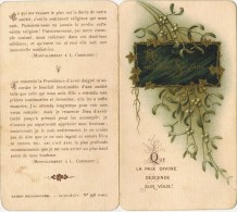 IMAGE PIEUSE RELIGIEUSE HOLY CARD SANTINI DOUBLE : " Mes Meilleurs Souhaits - Que La Paix Divine Descende Sur Vous  " - Devotion Images