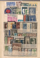 JUDAICA - National Fund Stamps -original Colln On Leaves Early 20th Issues, Includes EINSTEIN And  Rabbis - 190 Items - Jewish