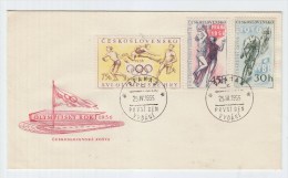 Czechoslovakia OLYMPIC GAMES FIRST DAY COVER FDC 1956 - Ete 1956: Melbourne