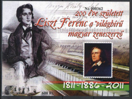 Hungary 2011. Ferenc List Composers Commemorative Sheet - Hojas Conmemorativas