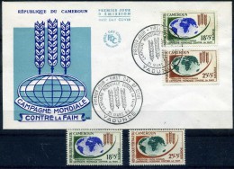 CAMEROUN FDC Campagne Contre La Faim + 2 TIMBRES NEUFS - Contre La Faim