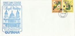 Guyana 1981 Royal Wedding Airmail Issue FDC - Guyane (1966-...)