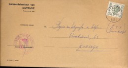 Omslag Enveloppe Gemeente - 8582 - OUTRIJVE  - 1973 - Enveloppes