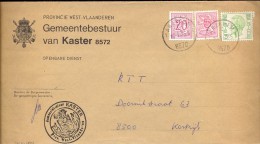 Omslag Enveloppe Gemeente - 8572 - KASTER - 1975 - Enveloppes