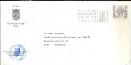 Omslag Enveloppe Gemeente - 8970 - POPERINGE - 1976 - Enveloppes