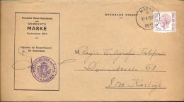 Omslag Enveloppe Gemeente - 8510 - MARKE - 1976 - Sobres