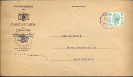 Omslag Enveloppe Gemeente - 8550 - ZWEVEGEM - 1972 - Covers