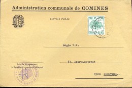 Omslag Enveloppe Gemeente - Commune De COMINES - 1972 - Briefe