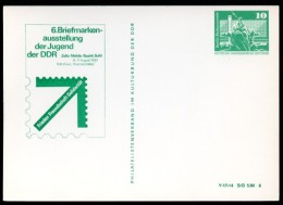 DDR PP16 D2/064 Privat-Postkarte JUGEND-AUSSTELLUNG Zella-Mehlis 1980  NGK 3,00 € - Cartoline Private - Nuovi