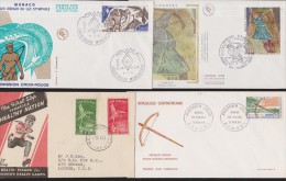 MONACO+ANDORRE+NOUVELLE ZEALAND+CENTRAFRICAINE    FDC  TIR A L ARC  Réf  9020 - Bogenschiessen