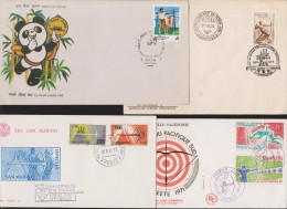 CALEDONIE+SAN MARINO+HONGRIE+INDE   FDC  TIR A L ARC  Réf  9023 - Bogenschiessen