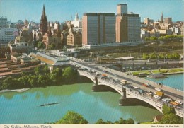 7281- POSTCARD, MELBOURNE- SKYLINE, BRIDGE, SHIP, BUSS, CAR - Melbourne