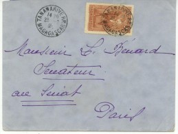 N°190 Sur Lettre De Tananarive Pour Paris Du 25-9-35 - Storia Postale
