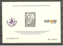 Hoja Commemorativa España - Feuillets Souvenir