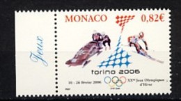 Monaco Jeux Olympique De Turin 2006 N° 2528 Bobsleigh Et Ski Alpin - Winter 2006: Torino