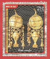 ITALIA REPUBBLICA USATO - 2013 - Arte Orafa - Arte Etrusca: Orecchini Con Pendente Ad Anfora - € 0,70 - S. 3394 - 2011-20: Oblitérés