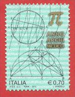 ITALIA REPUBBLICA USATO - 2013 - Anno Archimedeo - € 0,70 - S. 3432 - 2011-20: Gebraucht