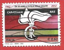 ITALIA REPUBBLICA USATO - 2012 - Nuclei Antisofisticazioni E Sanità - Carabinieri NAS - € 0,60 - S. 3372 - 2011-20: Oblitérés