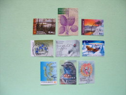 Finland 2000/02 Plant Landscapes Lake Flowers Birds Horse - Used Stamps