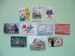 Finland 2003/05 Flowers Fruits Houses Rose Music Rabbit - Usados