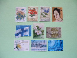 Finland 2005/06 Flowers Fruits Jelly Dessert Landscape Trees Painting Woman Flag - Used Stamps