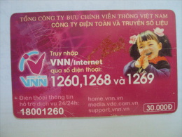 Vietnam Viet Nam Used Chip 30000d Phone Card / Phonecard : VNN Internet Advertisement / 02 Images - Vietnam