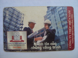 Viet Nam Vietnam Used Chip 50000d Phone Card / Phonecard : Advertisement For Southern Steel Coporation / 02 Images - Viêt-Nam