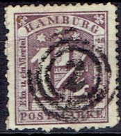 GERMANY # STAMPS FROM YEAR 1864 STANLEY GIBBONS 21 - Hamburg (Amburgo)