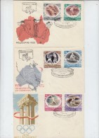 Poland 3 FIRST DAY COVERS OLYMPIC GAMES 1956 - Sommer 1956: Melbourne