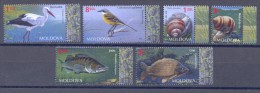 2014. Moldova, Fauna Of Moldova, Birds,snails,fishes, 6v, Mint/** - Montenegro