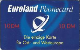 DE.- Euroland Phonecard. 10 DM. Die Einzige Karte Für Ost - Und Westeuropa. Serial No 5219962 - GSM, Cartes Prepayées & Recharges