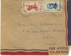 N°308+314 Sur  Lettre  De Tananarive Pour Sète Du 1-11-51 - Brieven En Documenten