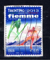 I+ Italien 2013 Mi 3587 Ski-Weltmeisterschaft - 2011-20: Afgestempeld