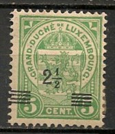 Timbres - Luxembourg - Service - 1916 - 2 1/2 C. - - Service