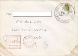 OWL, STAMP ON COVER, AMOUNT 0.5 RED MACHINE STAMP, 1999, ARGENTINA - Briefe U. Dokumente