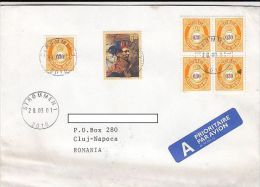 TOURISM, COSTUME, IMPARFORATED LEFT, POST HORN, STAMPS ON COVER, 2001, NORWAY - Lettres & Documents