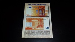 C-18993 CARTOLINA TEMATICA SOLDI - BANCONOTA DA 50 EURO - Monnaies (représentations)