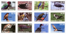 TONGA - 2014 - Oiseaux, Série Courante Surchargé OFFICIAL - 12 Val Neufs // Mnh - Tonga (1970-...)