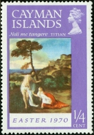 ISOLE CAYMAN, CAYMAN ISLANDS, ARTE, DIPINTI, TIZIANO, 1970, FRANCOBOLLO NUOVO (MNH**), Scott 253 - Cayman Islands
