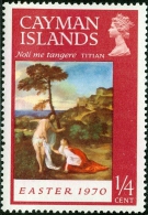 ISOLE CAYMAN, CAYMAN ISLANDS, ARTE, DIPINTI, TIZIANO, 1970, FRANCOBOLLO NUOVO (MNH**), Scott 252 - Iles Caïmans