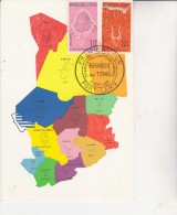 TCHAD - CARTE PREMIER JOUR 1961 AFFRANCHIE N° 72 ET 78  - - Gebruikt