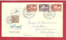 Y&T N°341+342   FDC KOBENHAVNV Vers  FRANCE Le   01 AVRIL1951 - Storia Postale