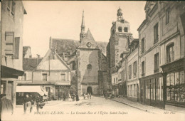 La Grande-Rue Et L'Eglise Saint-Sulpice - Nogent Le Roi