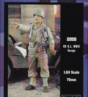 - VERLINDEN - Figurine " U S G.I. WWII Europe " - 75 Mm Ou 1/24° - Réf 2058 - Figuren