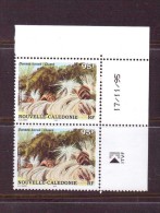 NOUVELLE-CALEDONIE 1995 DANSES KANAK PAIRE AVEC DATE  YVERT N°A329  NEUF MNH** - Unused Stamps