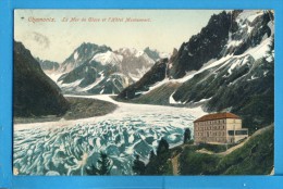 CP, 74, CHAMONIX, La Mer De Glace Et L'Hôtel Montanvert, Voyagé - Chamonix-Mont-Blanc